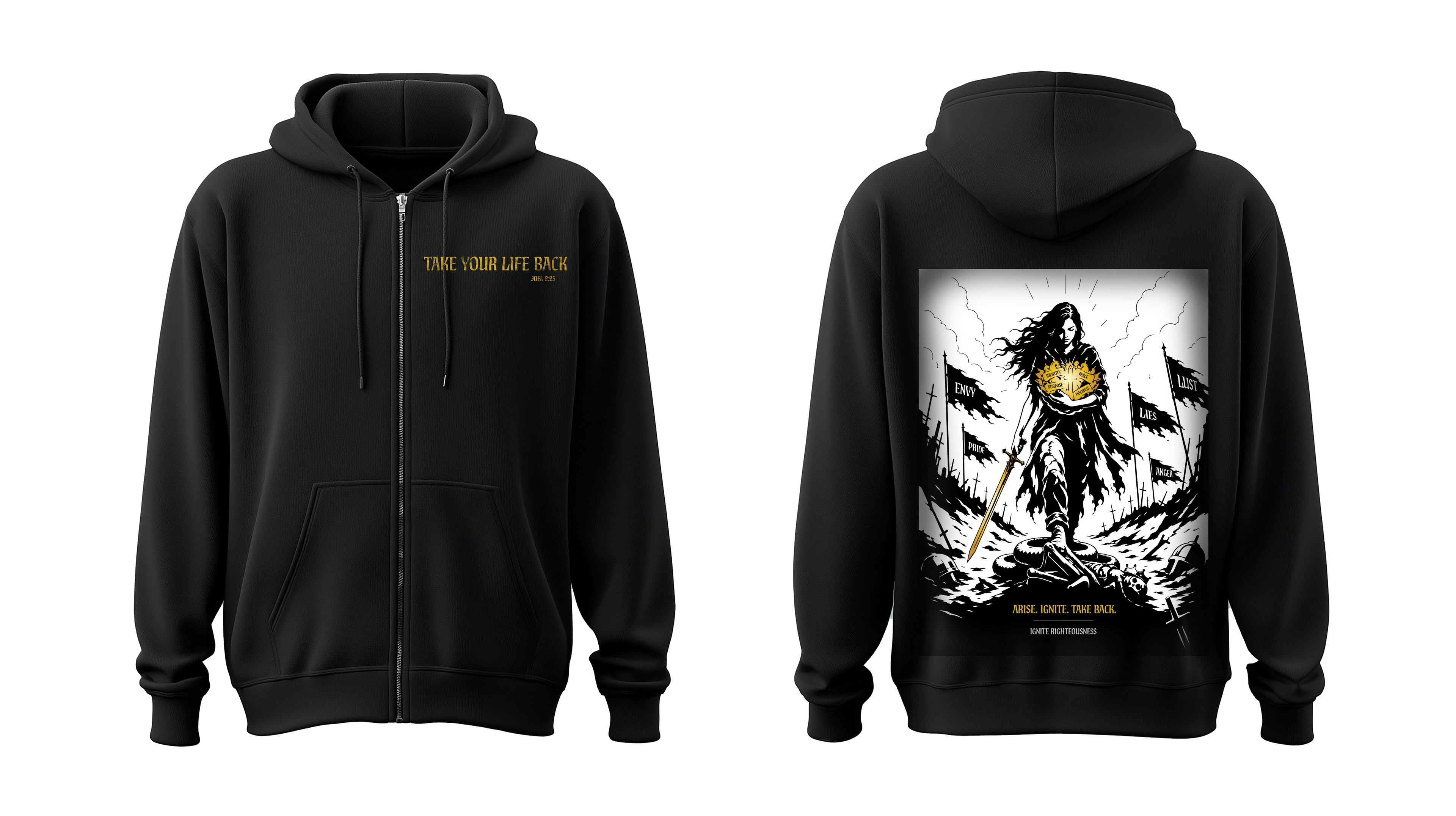 Take Your Life Back Zip Up Hoodie